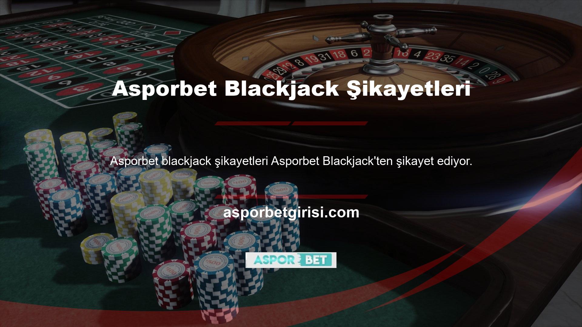 Canlı rulet söz konusu olduğunda akla gelen ilk şey, bir şans oyunu olduğu gerçek bir Asporbet Blackjack